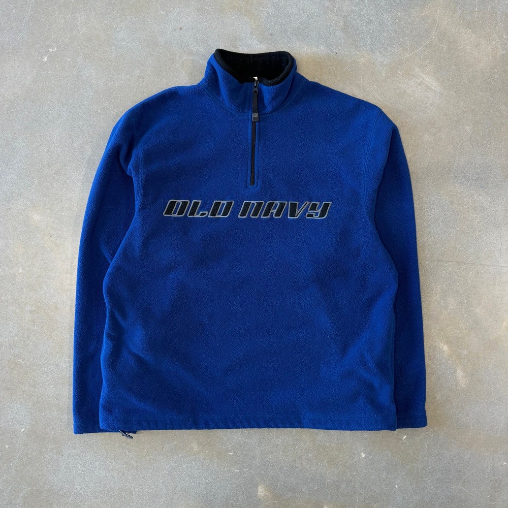 Vintage Y2K Old Navy Spellout Fleece 1/4 Zip [L]